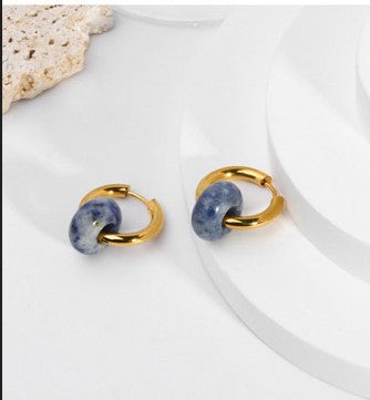 Blue Acrylic Drop Earrings