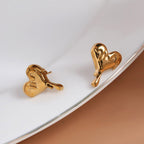 Dripping Heart Stud Earrings