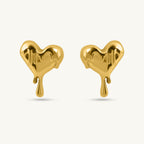 Dripping Heart Stud Earrings