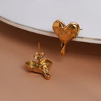 Dripping Heart Stud Earrings