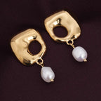 Dangling Pearl Drop Earrings