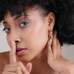 Brown Acrylic Drop Earrings