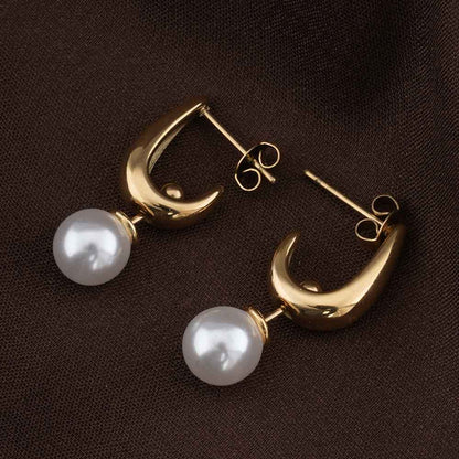 Pearl Moon Earrings
