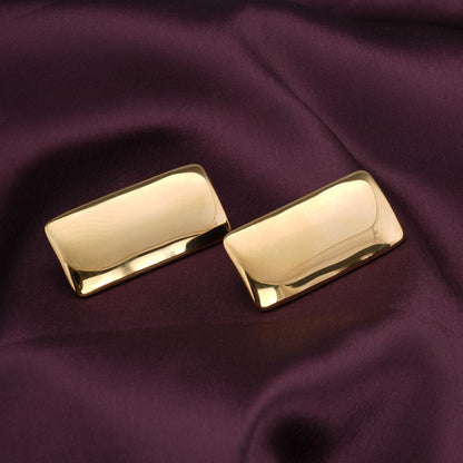 Vintage Gold Bar Stud Earrings