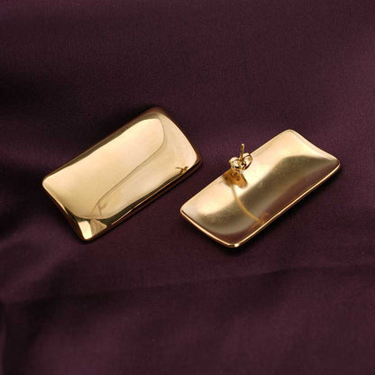 Vintage Gold Bar Stud Earrings