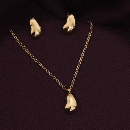 Gold Cashew Jewellery Set