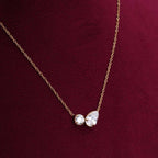 Double Drop Delicacy Gold Chain Necklace