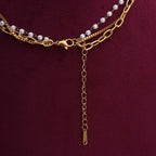 Classic Pearl Layered Gold Necklace