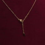 Blue Tapestry Gold Stone Necklace