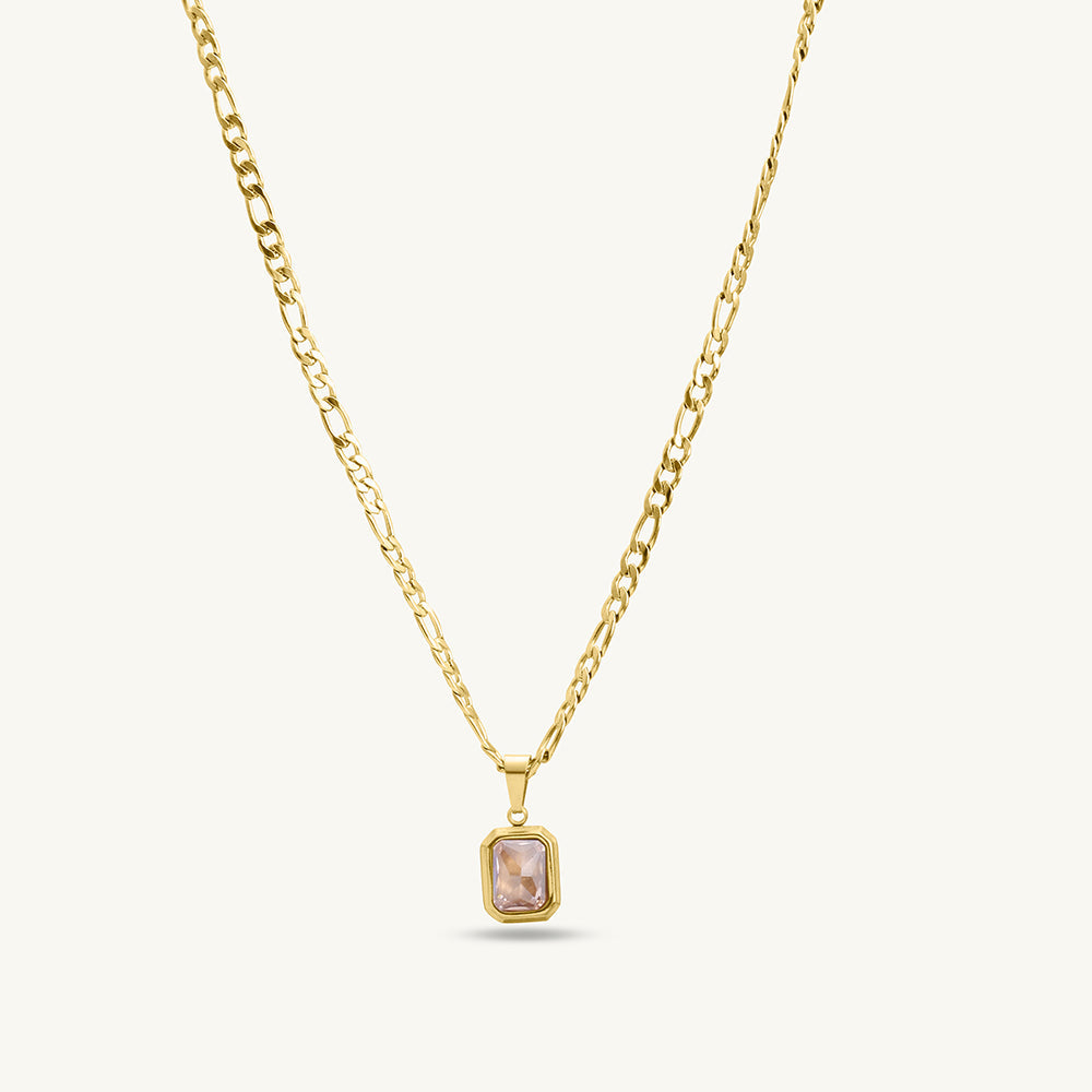 Cuff Bracelet With Ring & Everyday Exquisite Brown Stone Gold Necklace Combo Set