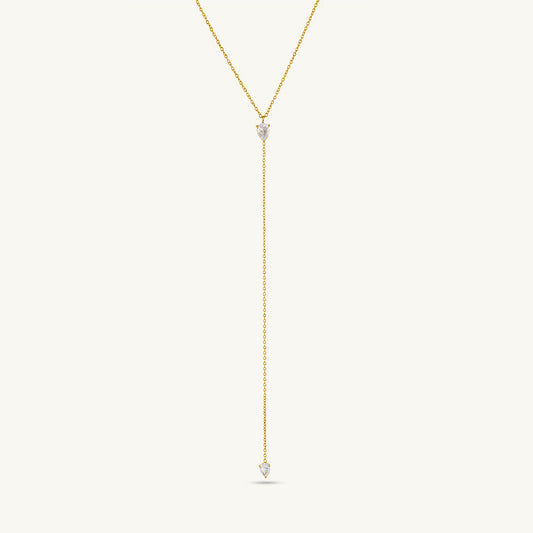 Twin Twinkle Gold Necklace