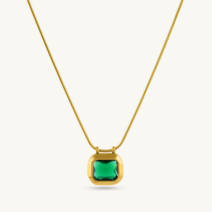 Emerald Embrace Gold Necklace