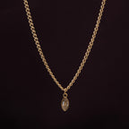 Diamond Dewdrop Brown Birthstone Necklace