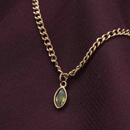 Forest Tear Birthstone Necklace