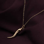 Elegant Gold Chili Pepper Pendant Necklace