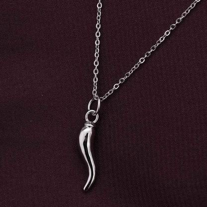 Stylish Silver Chili Pendant Necklace