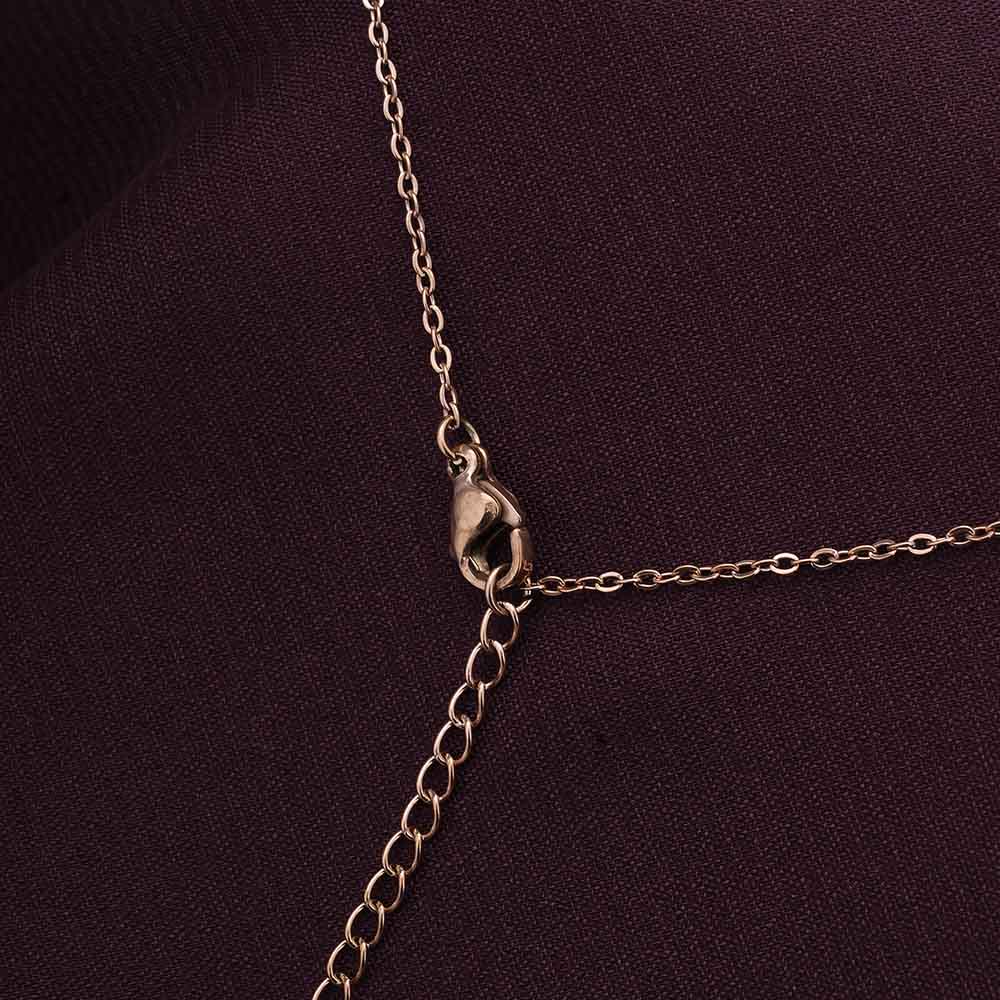 Dual Ring Rose Gold Necklace