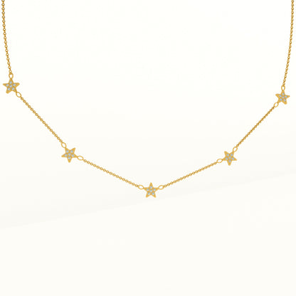 Gold Star Pendent Necklace