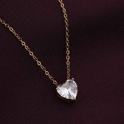 Sparkling Hearts Gold Necklace