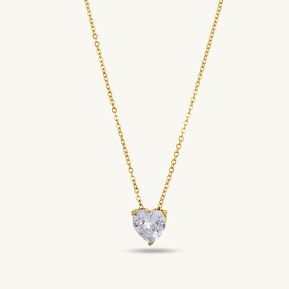 Sparkling Hearts Gold Necklace Love Gift set