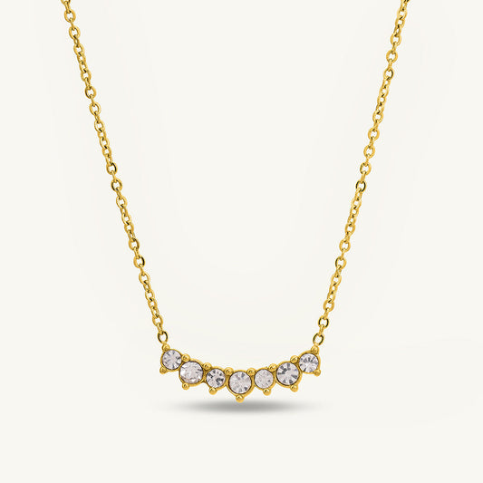 Zircon Stone Gold Necklace
