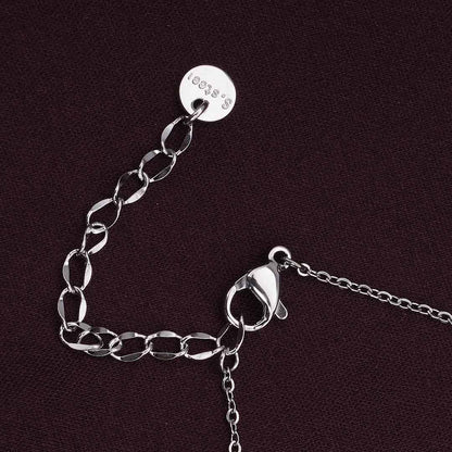 Silver Bean Necklace with Pearl