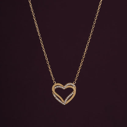 Dizzle Heart Gold Necklace