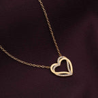 Dizzle Heart Gold Necklace Love Gift set