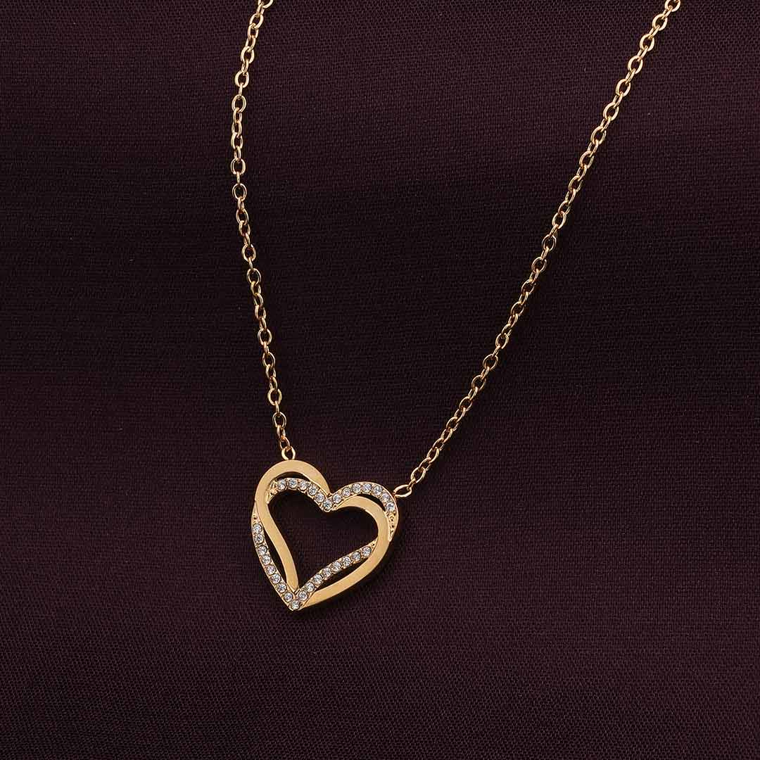 Dizzle Heart Gold Necklace