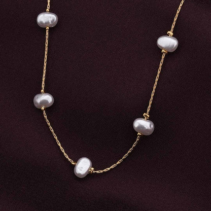 Pearl Perfection Gold Chain Necklace