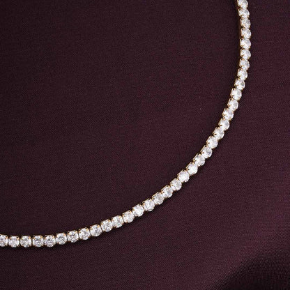 Sparkling Circle Gold Minimal Necklace
