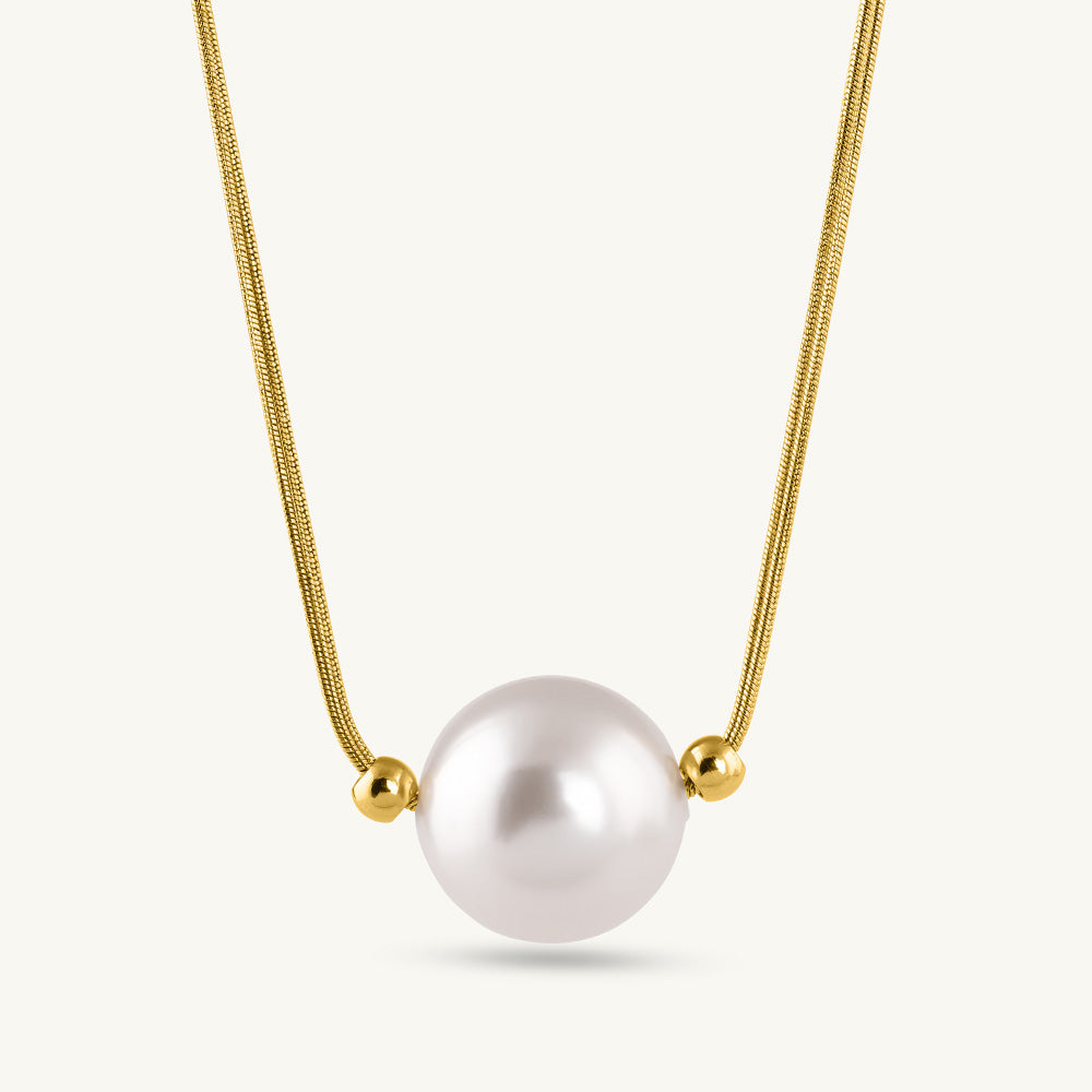 Dainty Pearl Gold Necklace