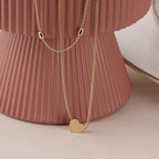 Delicate Gold Heart Layered Necklace