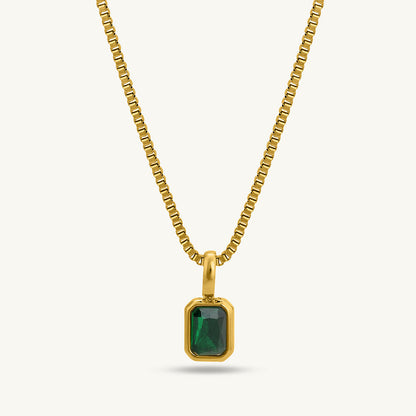 Graceful Deep Green Stone Pendant