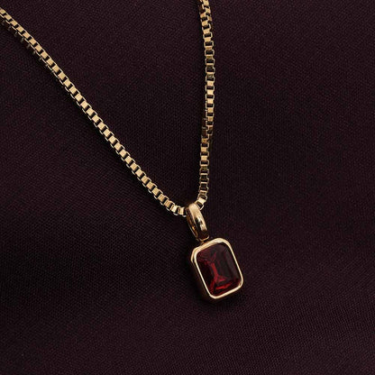 Graceful Deep Red Stone Pendant