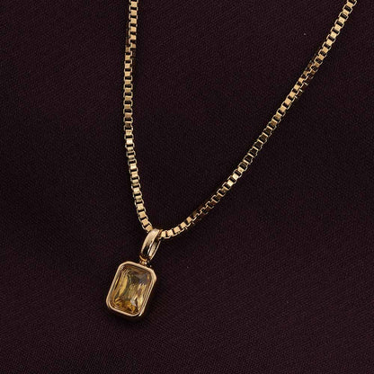 Graceful Yellow Stone Pendant