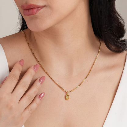 Graceful Yellow Stone Pendant