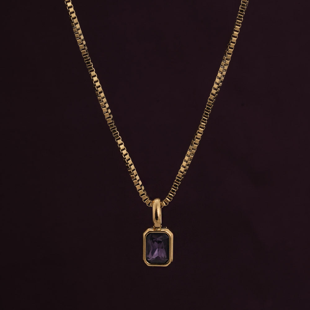 Graceful Violet Stone Pendant