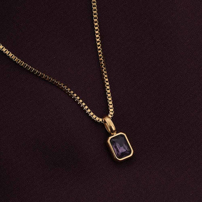 Graceful Violet Stone Pendant