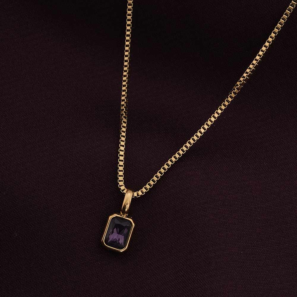 Graceful Violet Stone Pendant