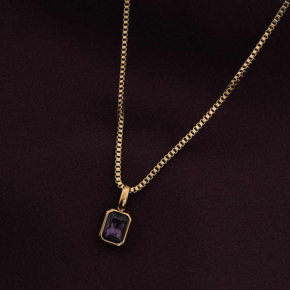 Graceful Violet Stone Pendant