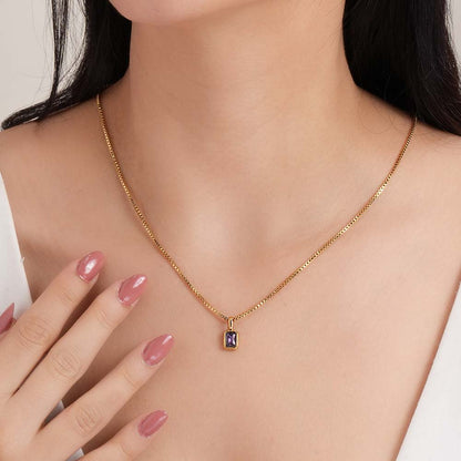 Graceful Violet Stone Pendant