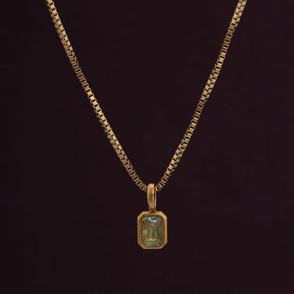 Graceful Light Yellow Stone Pendant