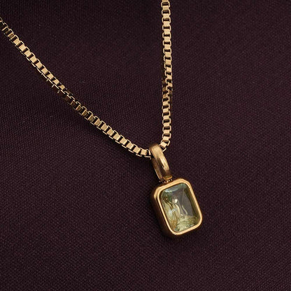 Graceful Light Yellow Stone Pendant