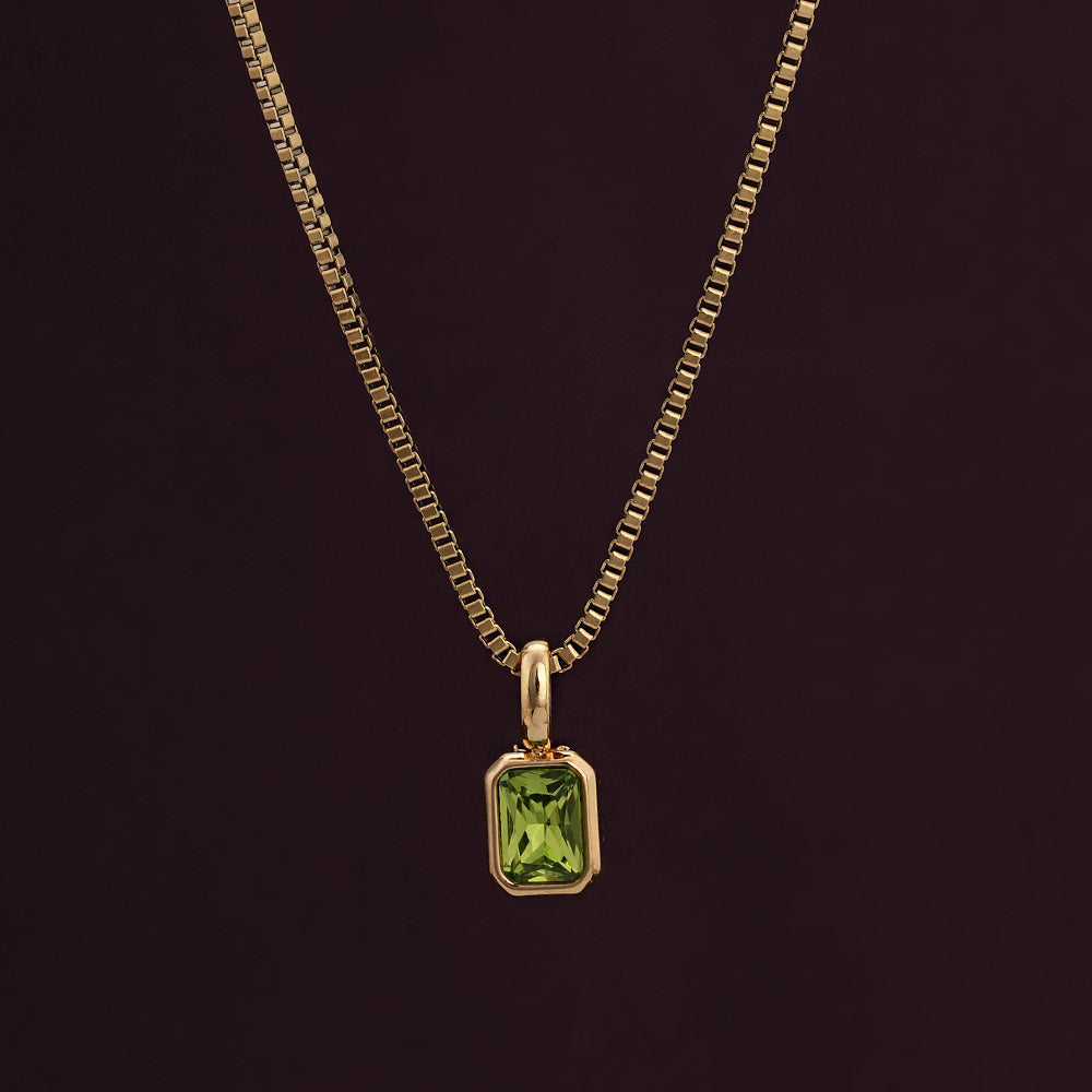 Graceful Green Tourmaline Stone Pendant