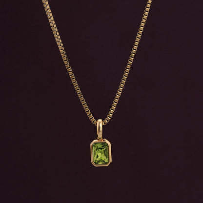 Graceful Green Tourmaline Stone Pendant