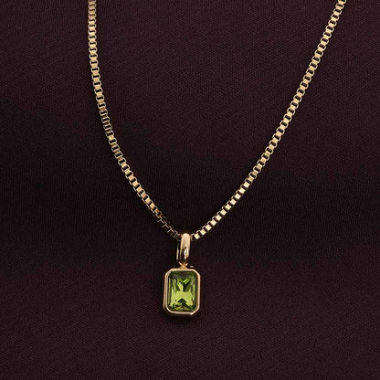 Graceful Green Tourmaline Stone Pendant