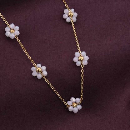 Gold Flower Chain Necklace
