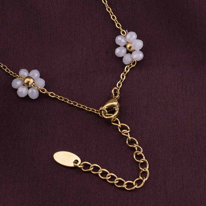 Gold Flower Chain Necklace