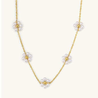 Gold Flower Chain Necklace